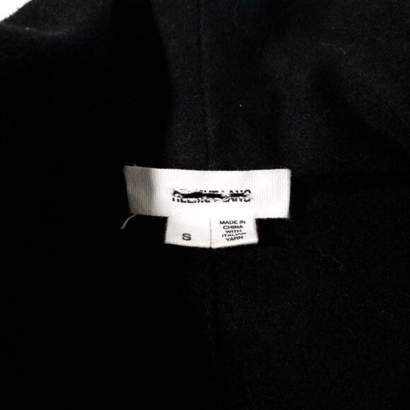 HELMUT LANG‎ 100% Sheepskin Leather Wool Draped Biker Jacket Luxury Small Black - Picture 2 of 12